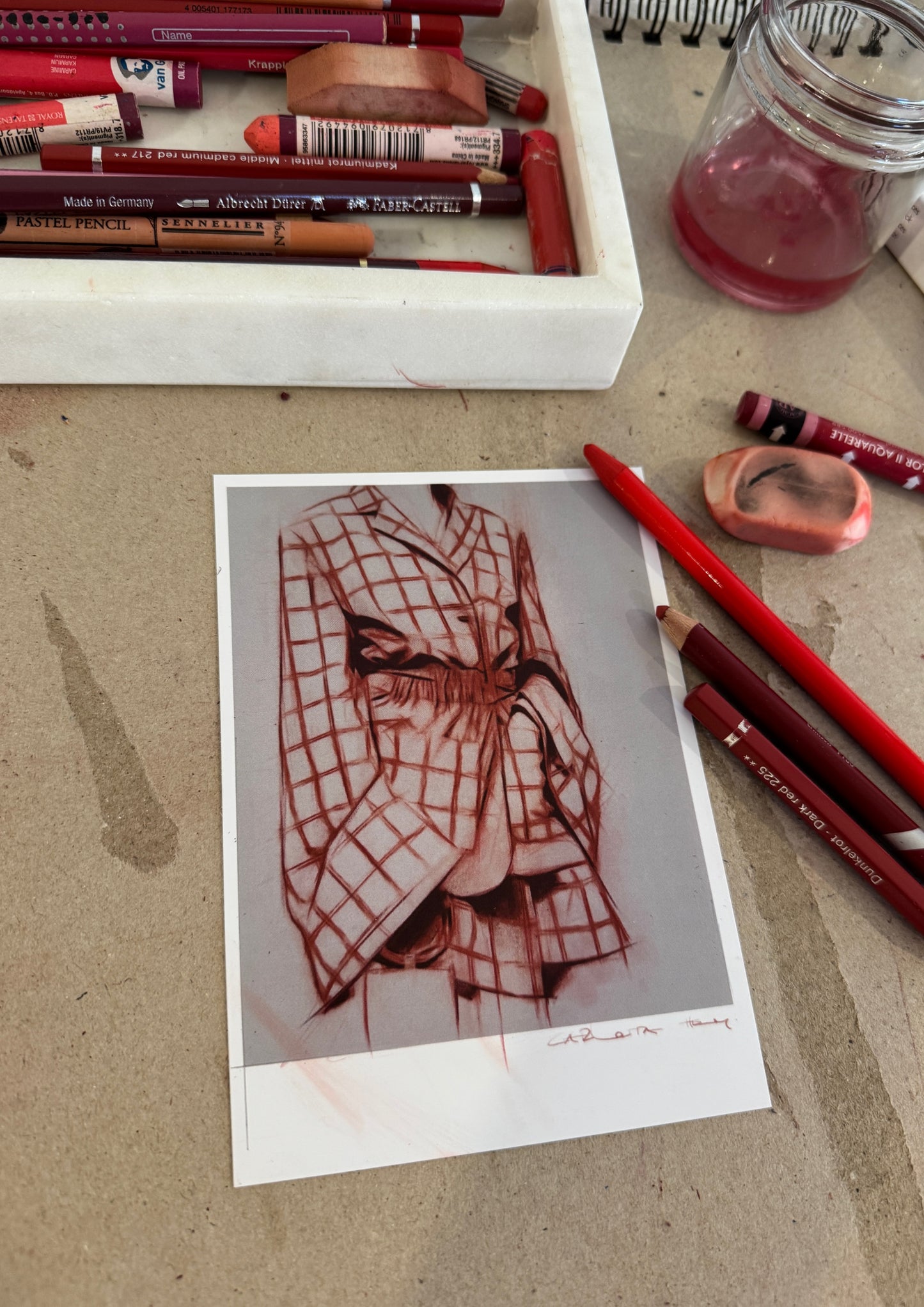 Carlotta Hey — Correspondances #2 — original postcard artwork