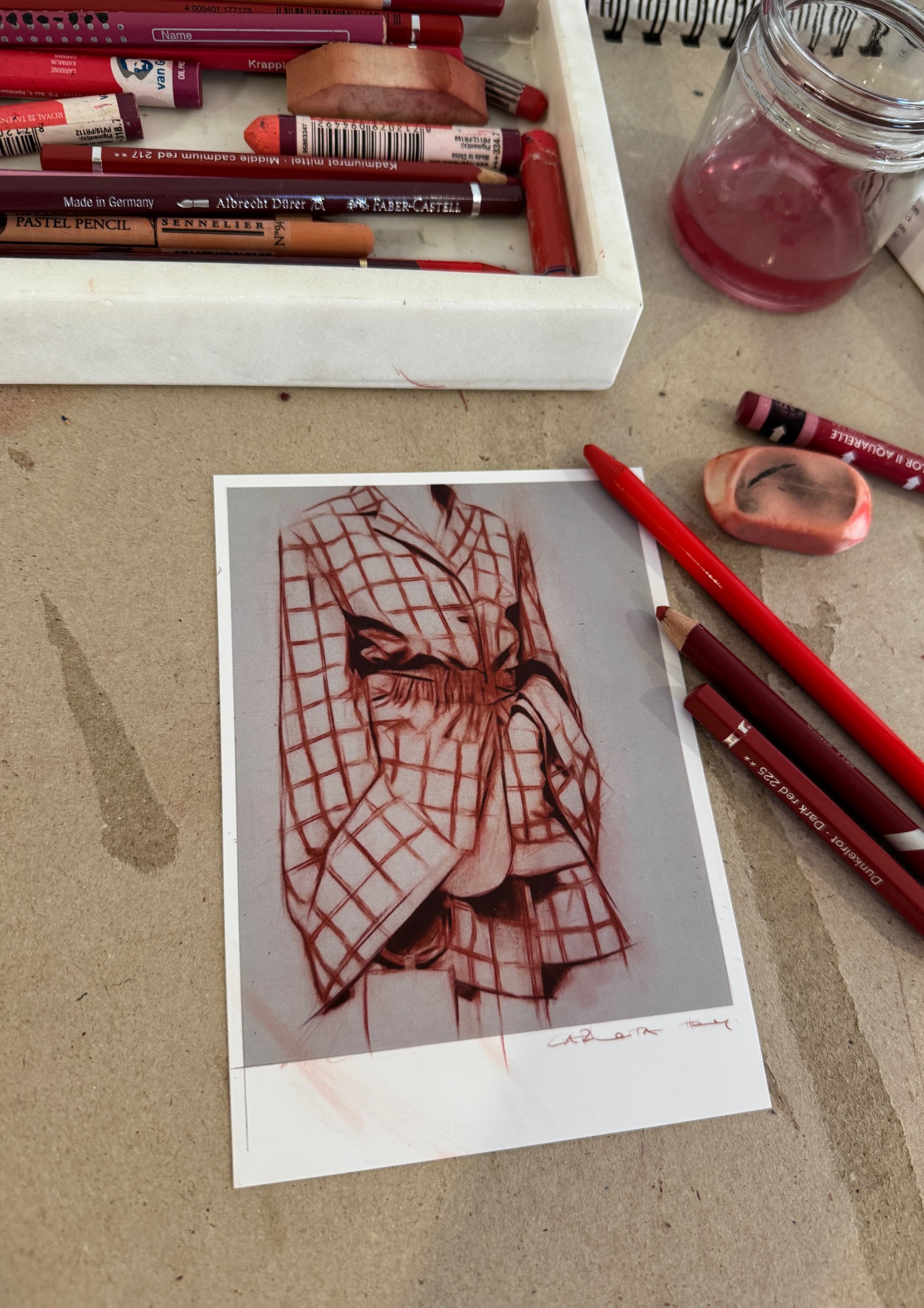 Carlotta Hey — Correspondances #2 — original postcard artwork