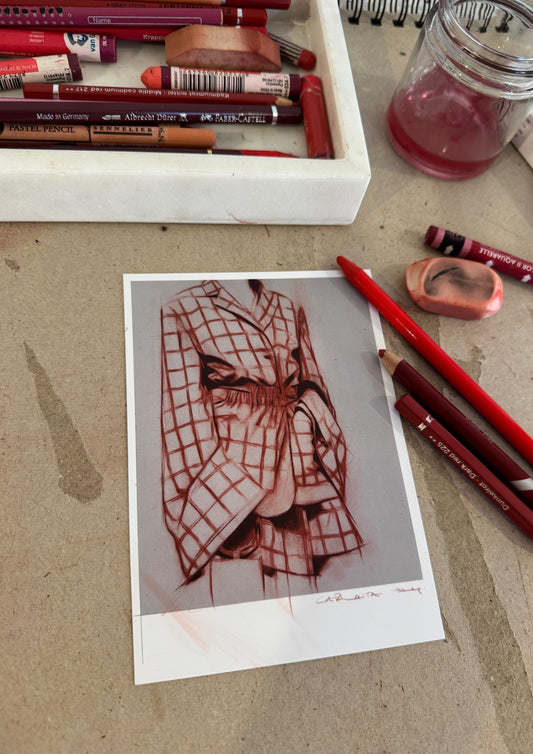 Carlotta Hey — Correspondances #2 — original postcard artwork
