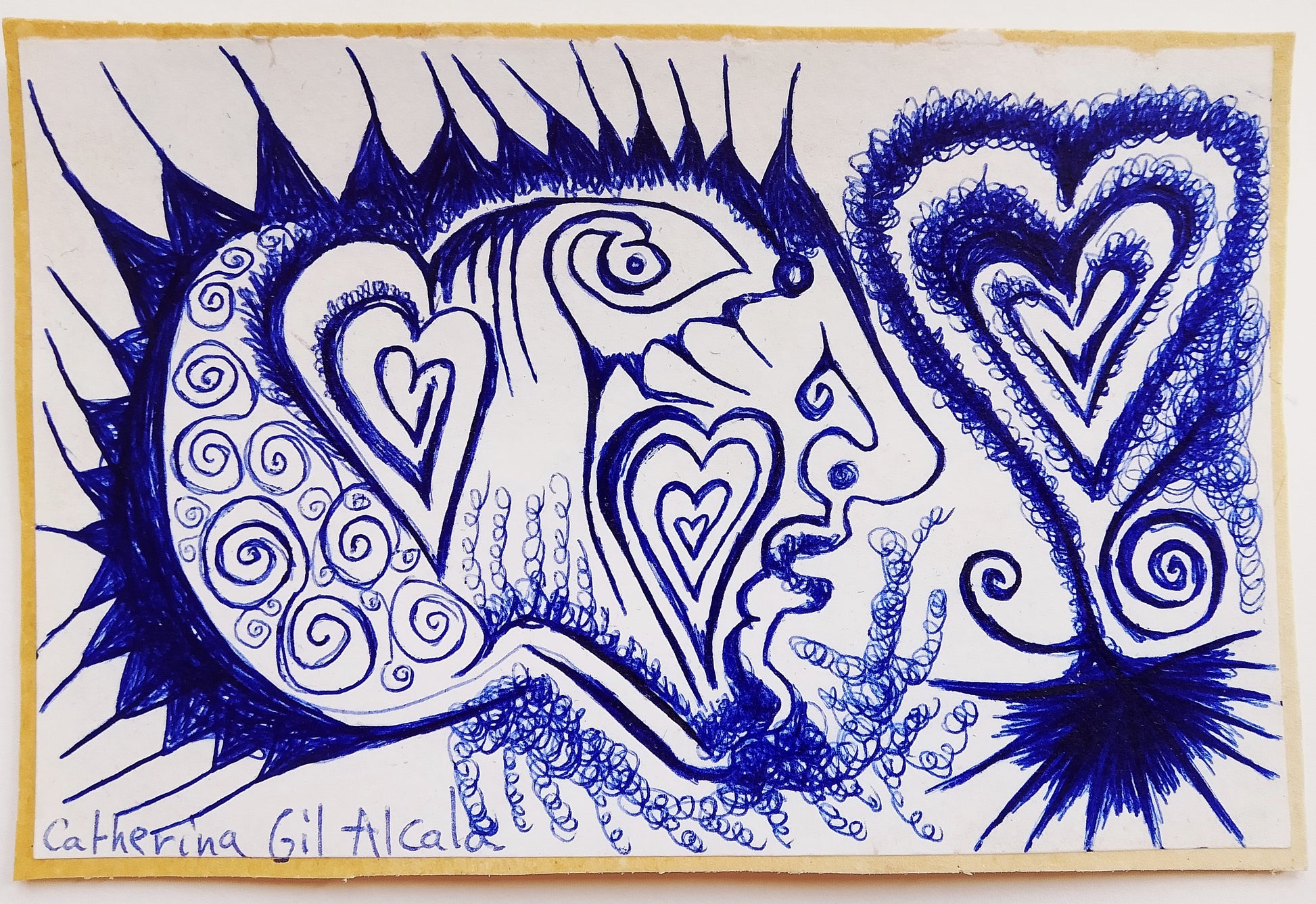 Catherine Gil Alcala — Correspondances #1 — original postcard artwork