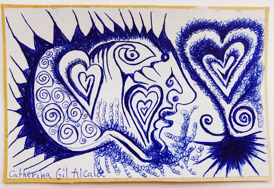 Catherine Gil Alcala — Correspondances #1 — original postcard artwork