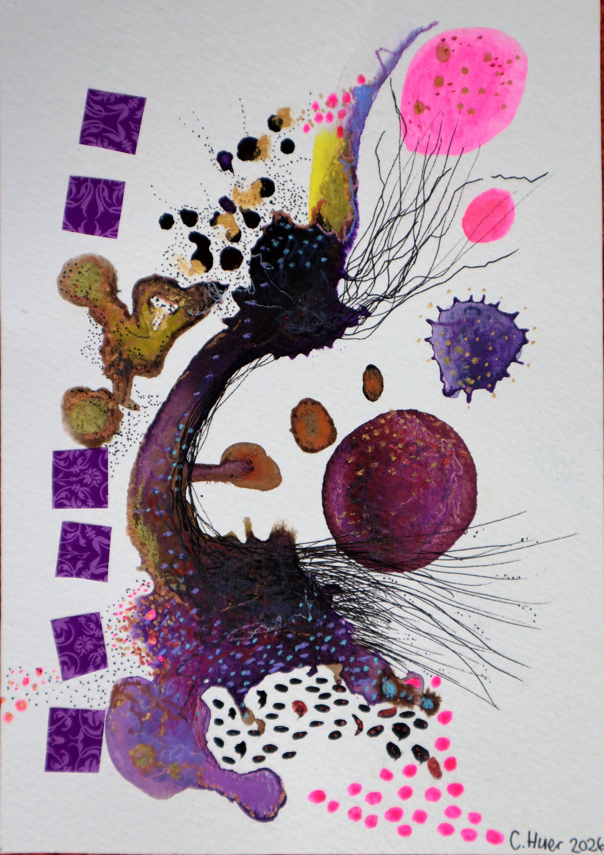 Cathryn huer — Correspondances #2 — original postcard artwork