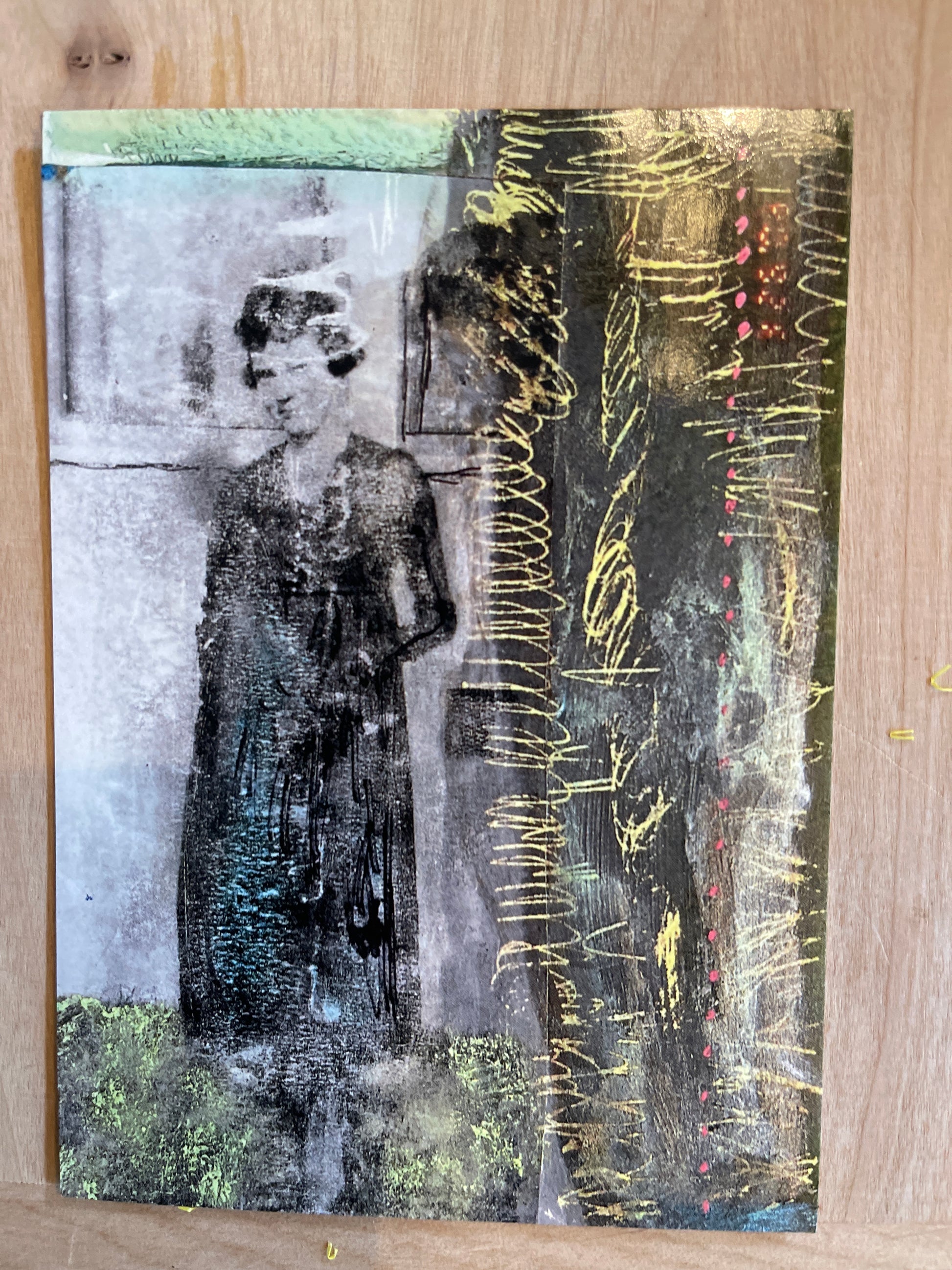 Cecily Caceu — Correspondances #1 — original postcard artwork