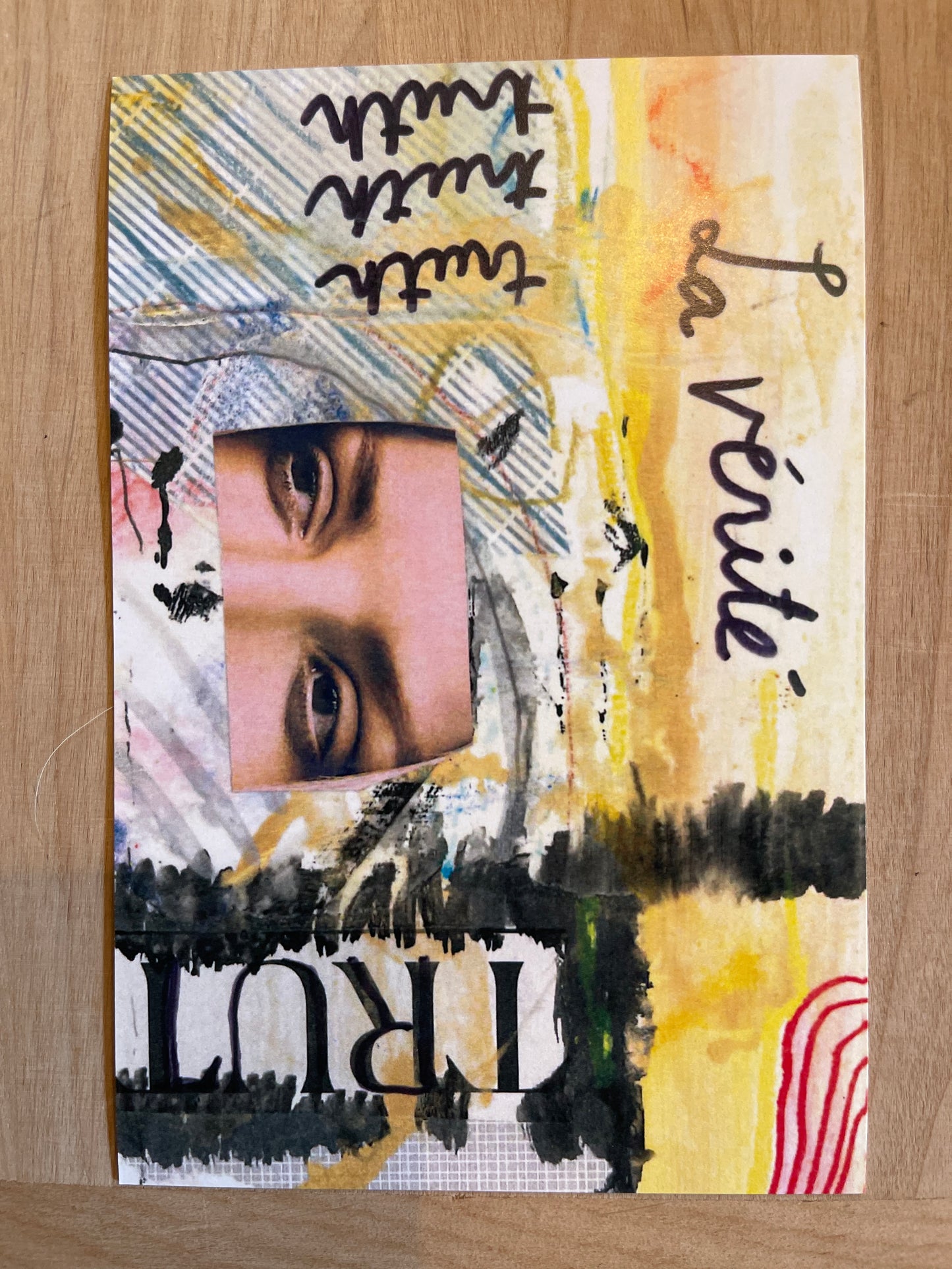 Cecily Caceu — Correspondances #3 — original postcard artwork