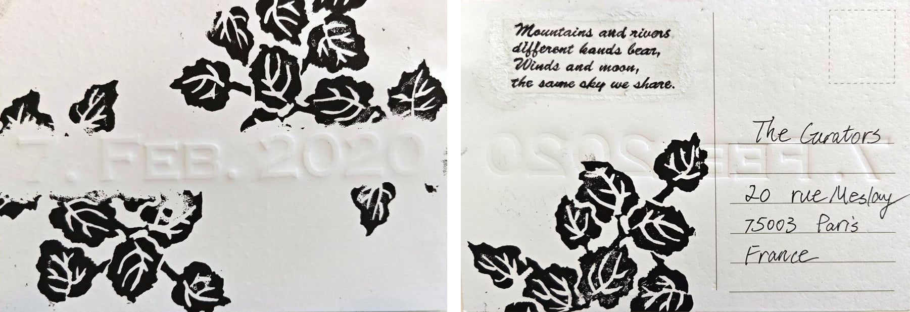 Cheryl Chen — Correspondances #2 — original postcard artwork