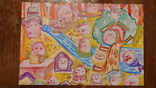 Cheuk Lam Ku — Correspondances #2 — original postcard artwork