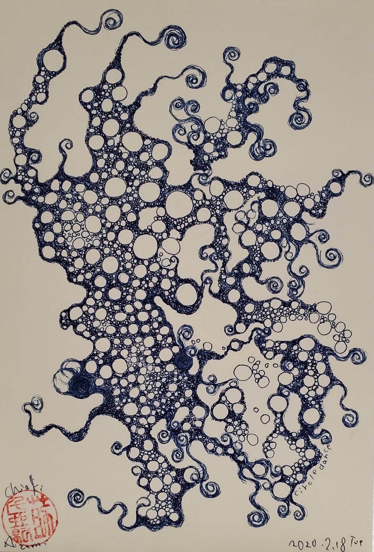 Chiaki Azami — Correspondances #2 — original postcard artwork