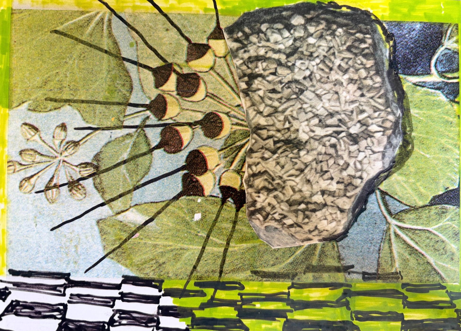 Chris Costan — Correspondances #2 — original postcard artwork