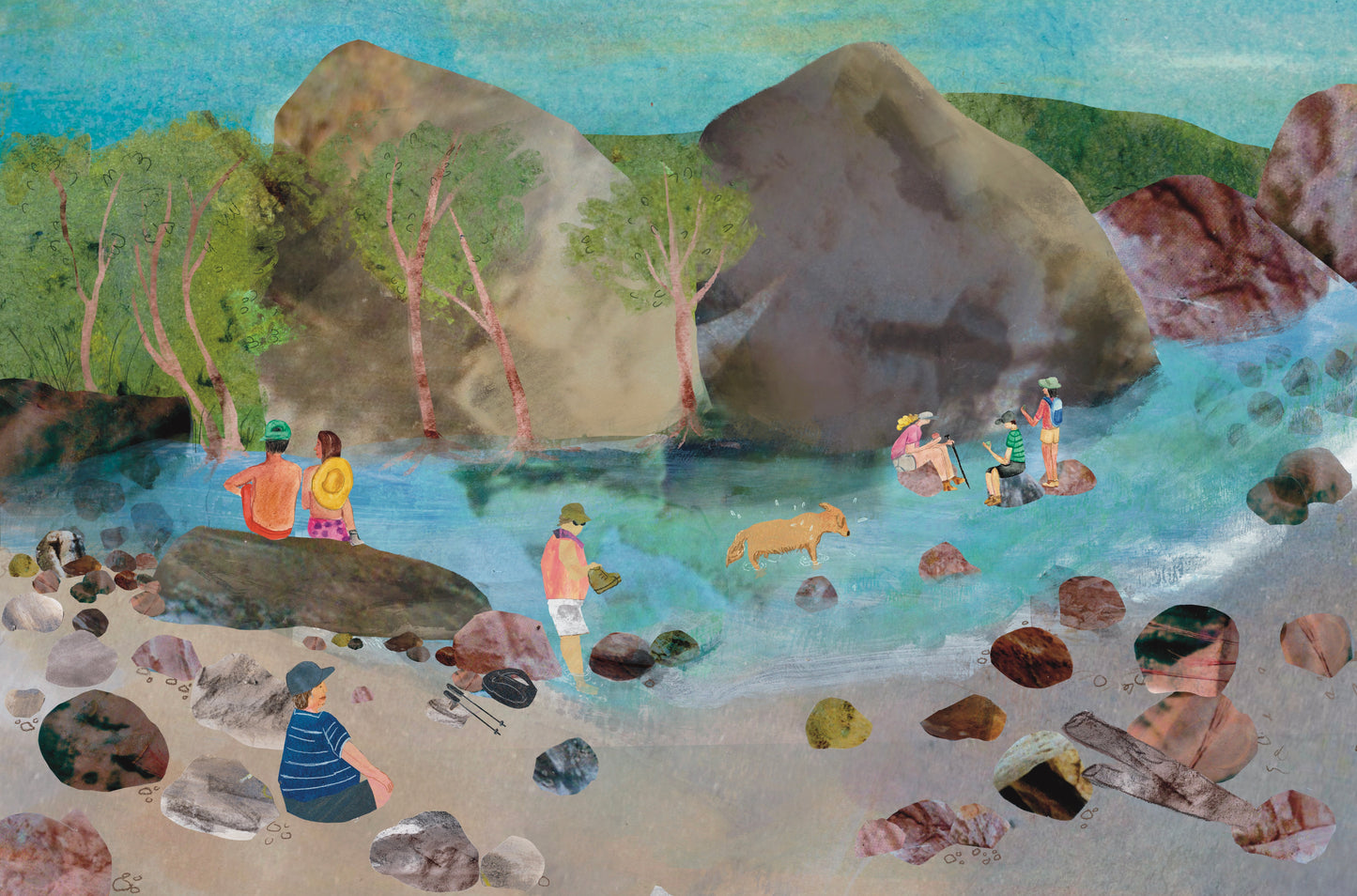 Dafna Barzilay — Correspondances #2 — original postcard artwork
