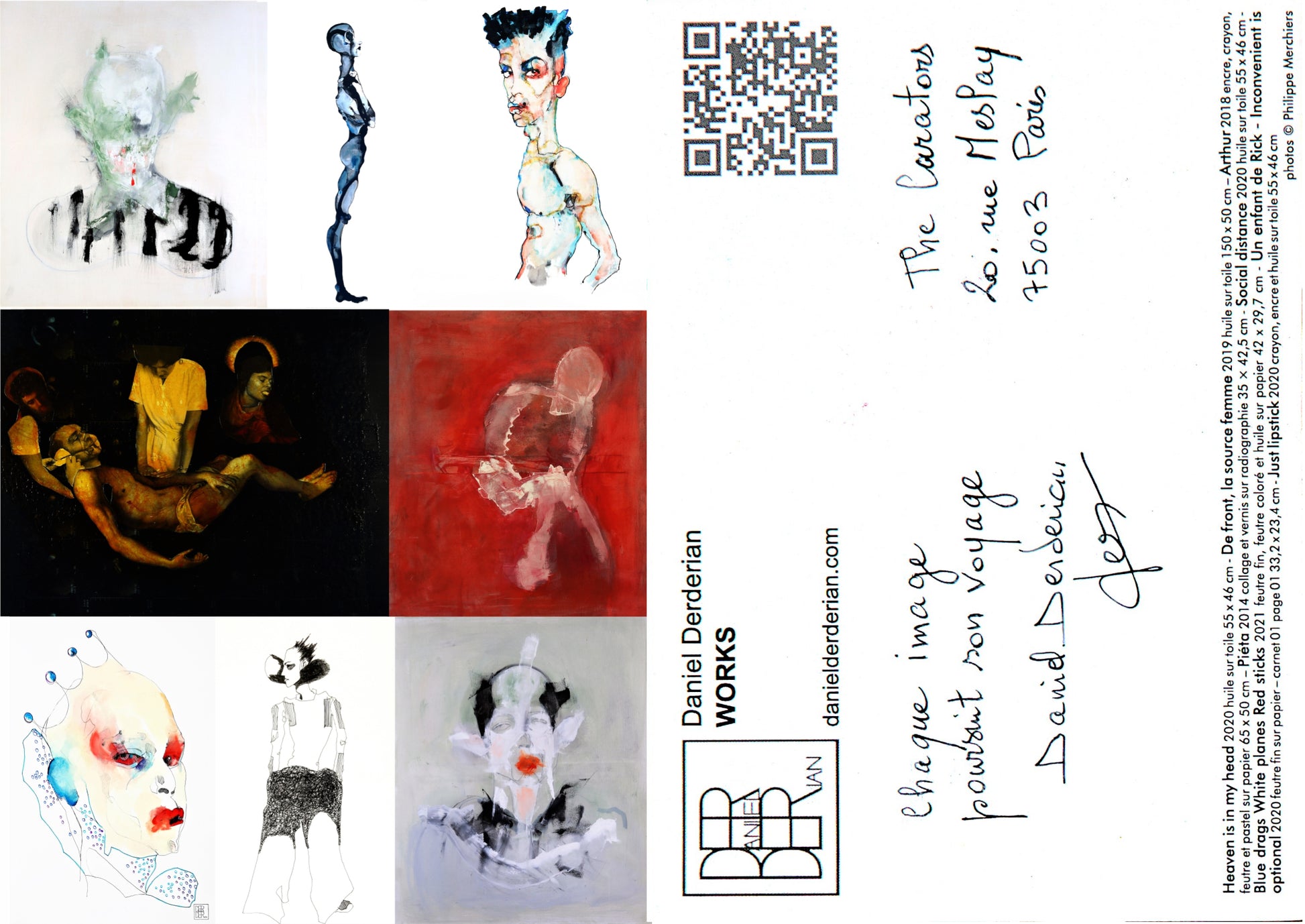 Daniel Derderian — Correspondances #1 — original postcard artwork