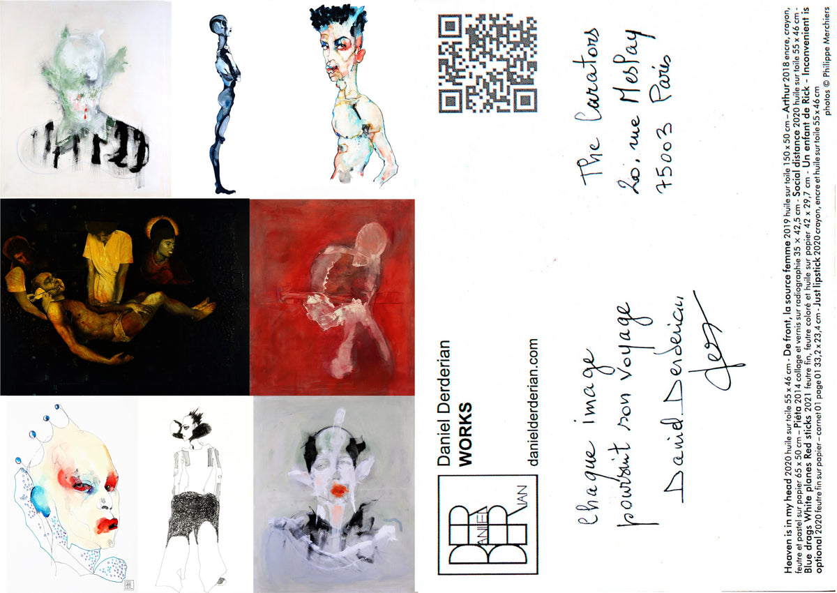 Daniel Derderian — Correspondances #1 — original postcard artwork