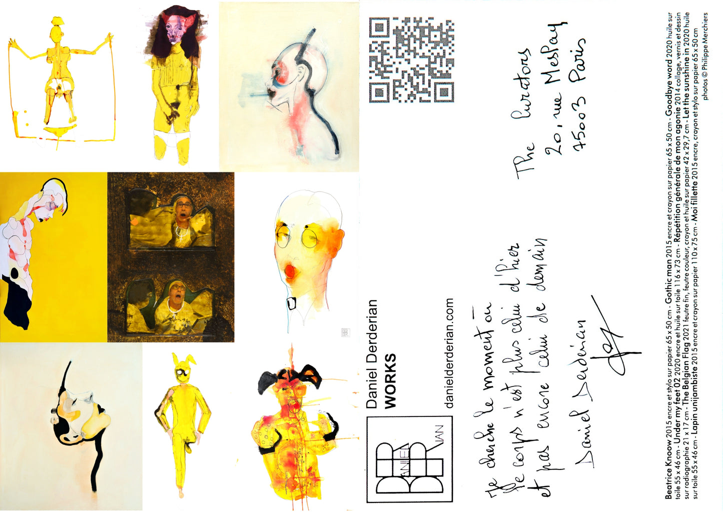 Daniel Derderian — Correspondances #3 — original postcard artwork