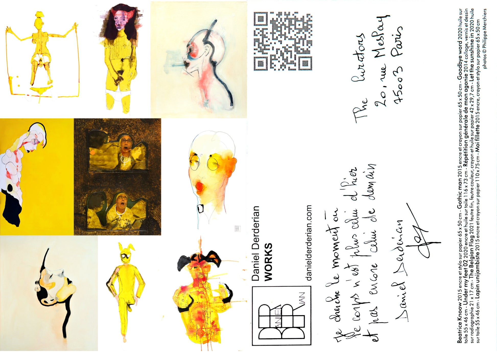 Daniel Derderian — Correspondances #3 — original postcard artwork