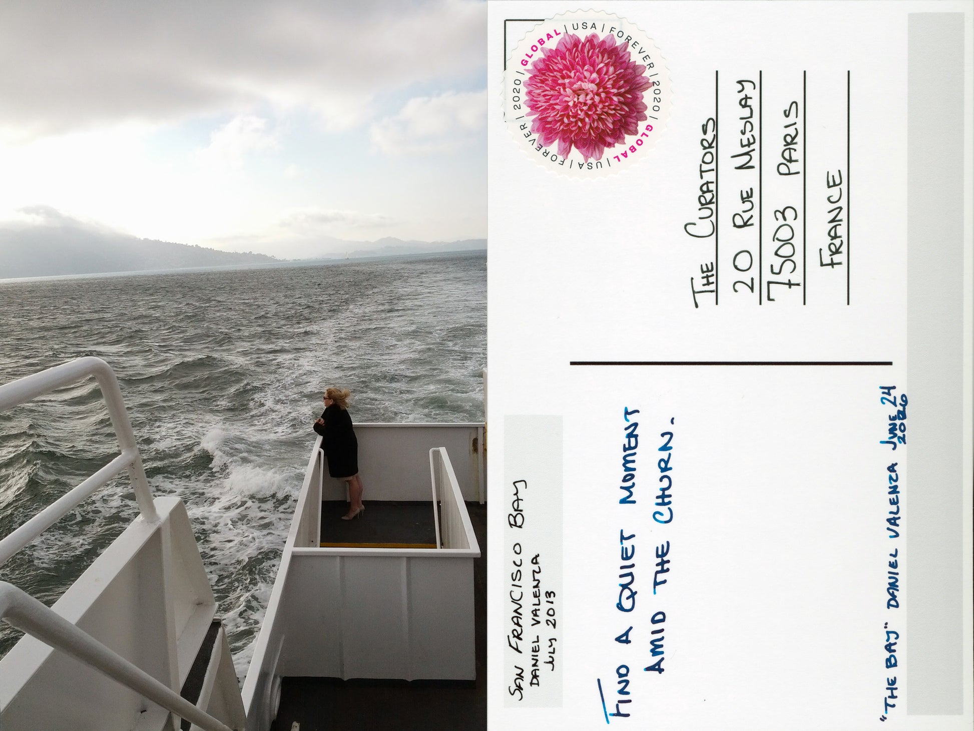 Daniel Valenza — Correspondances #1 — original postcard artwork