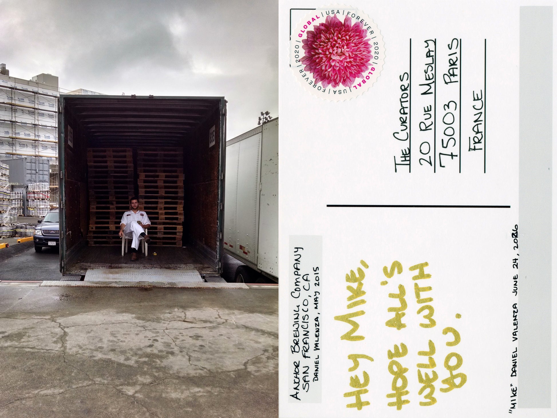 Daniel Valenza — Correspondances #2 — original postcard artwork