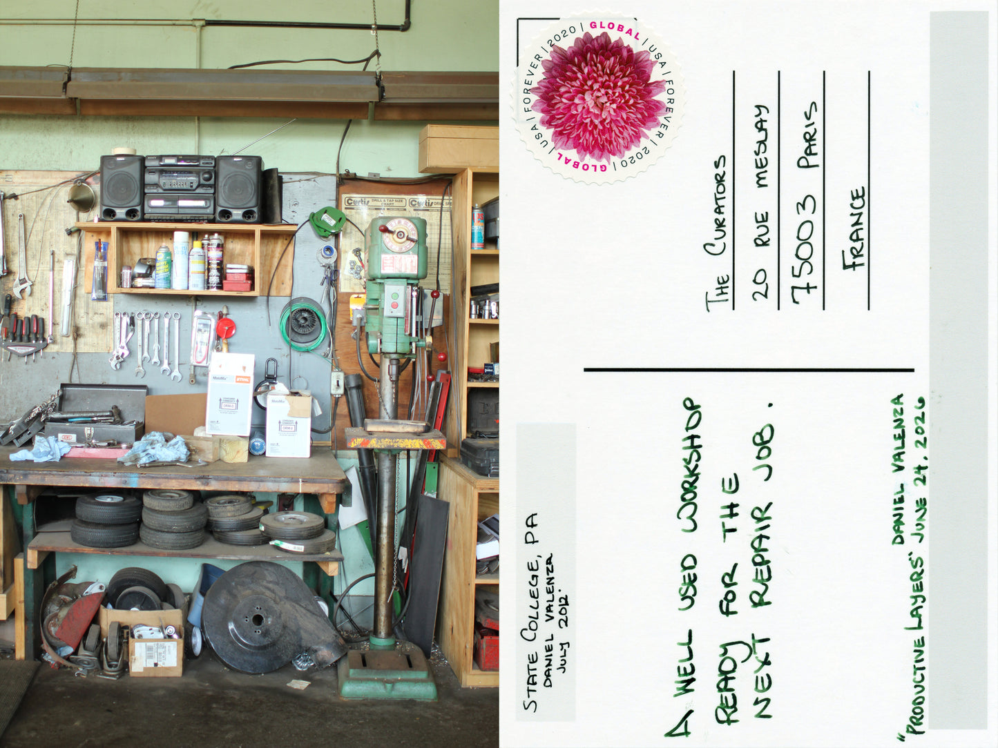 Daniel Valenza — Correspondances #3 — original postcard artwork