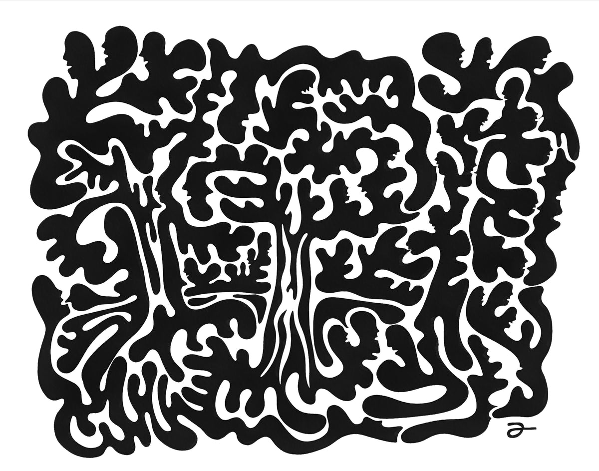 David Friedman — Correspondances #2 — original postcard artwork