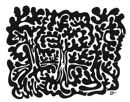 David Friedman — Correspondances #2 — original postcard artwork