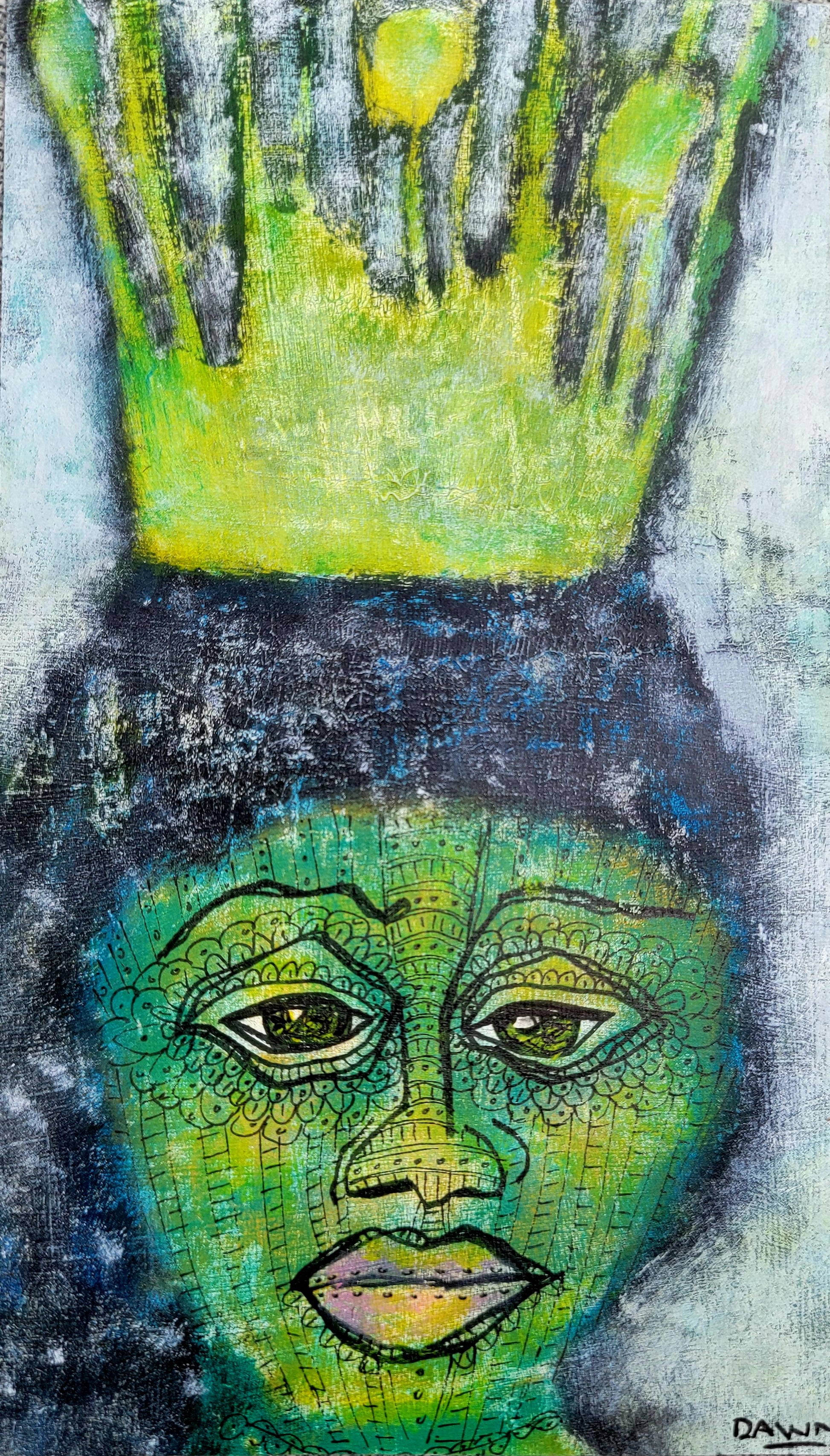 Dawn Nielson — Correspondances #3 — original postcard artwork