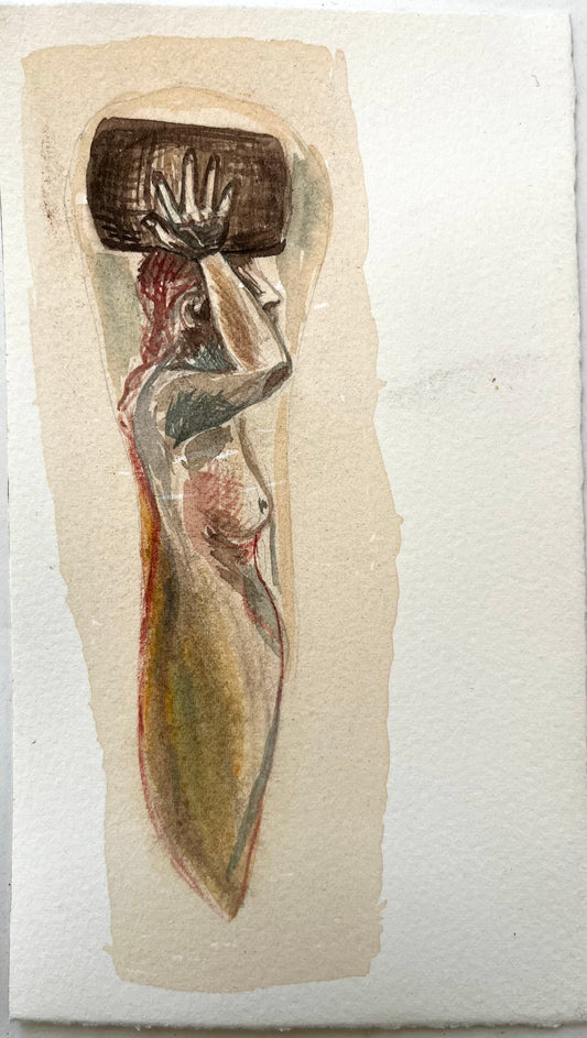 Deborah Walker — Correspondances #1 — original postcard artwork