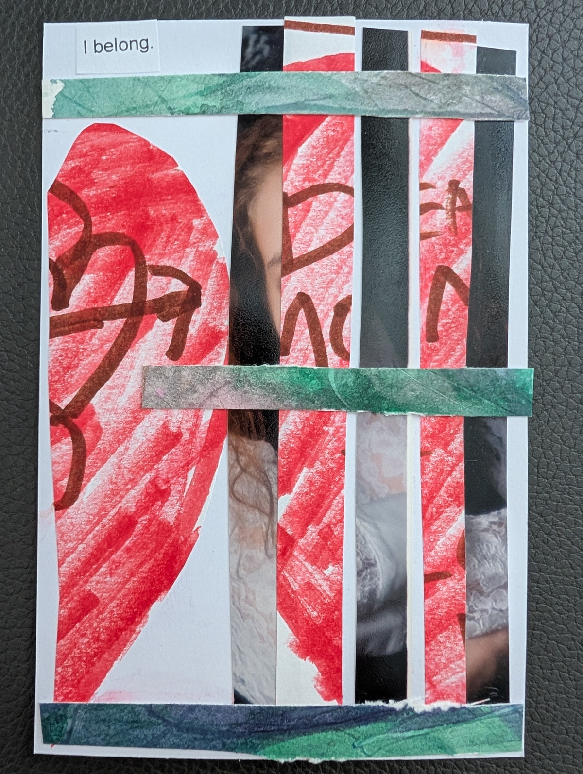 Debra Guckenheimer — Correspondances #1 — original postcard artwork