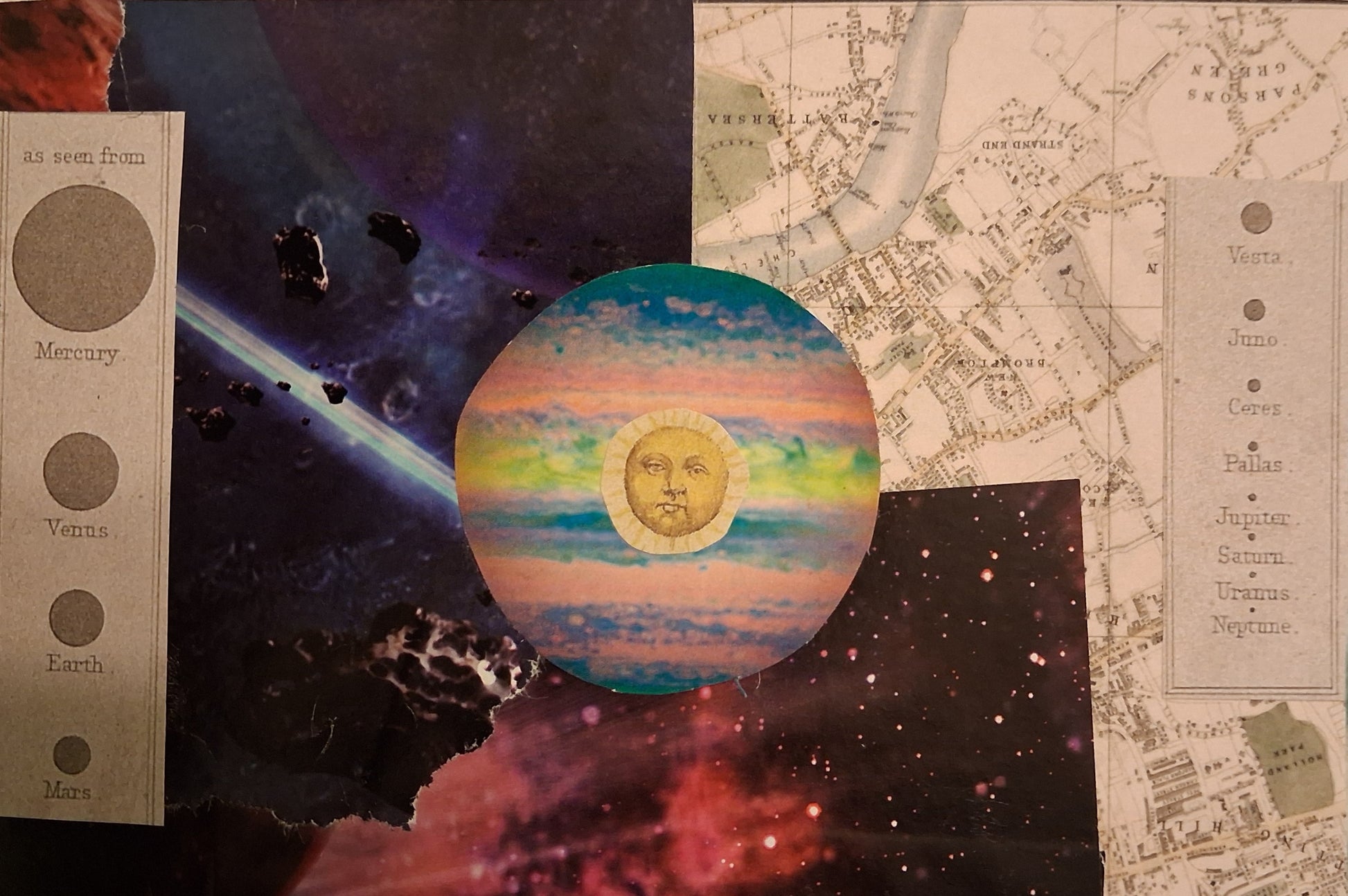 Douglas Burkett — Correspondances #2 — original postcard artwork