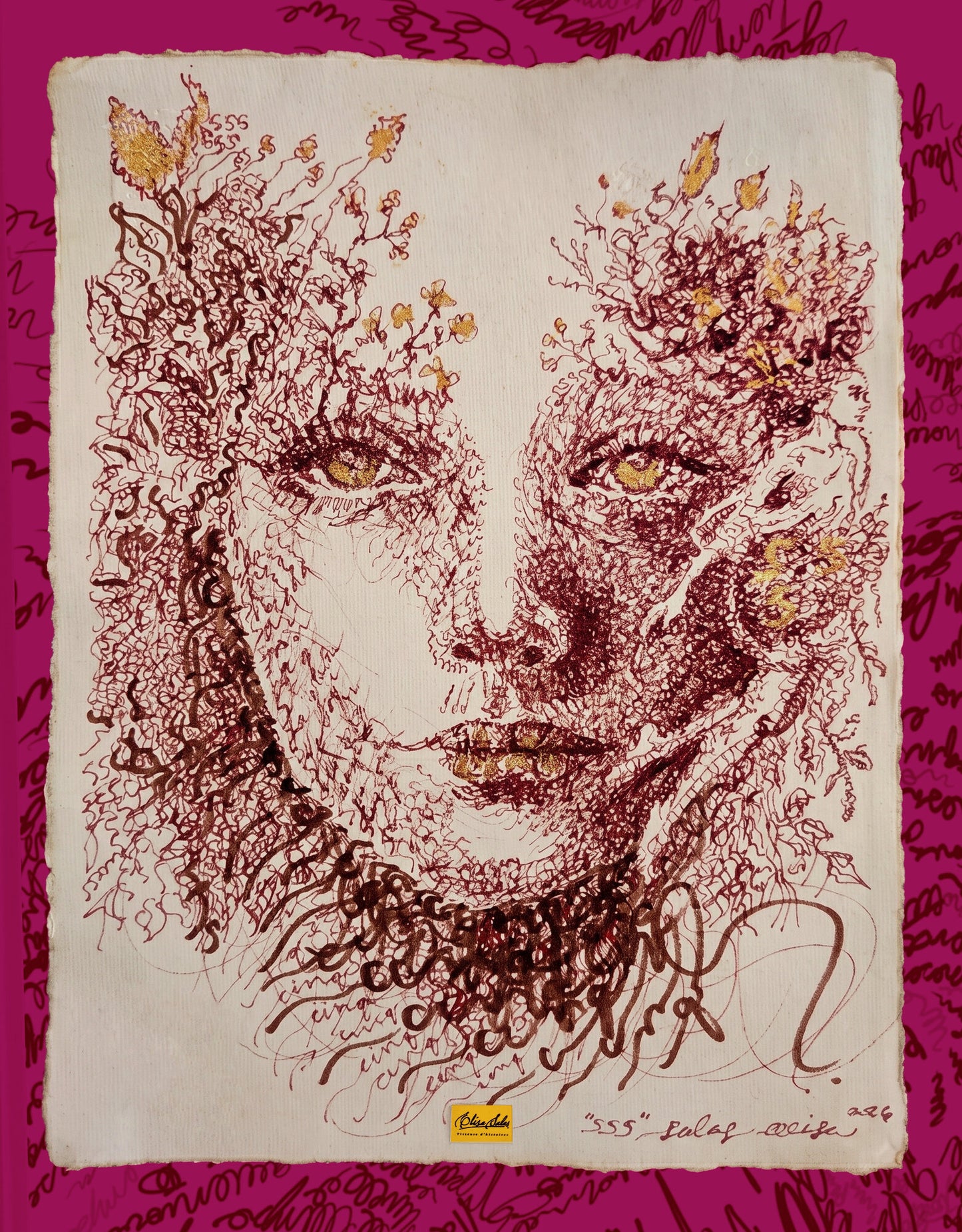 ELISA Salas Ventura — Correspondances #1 — original postcard artwork