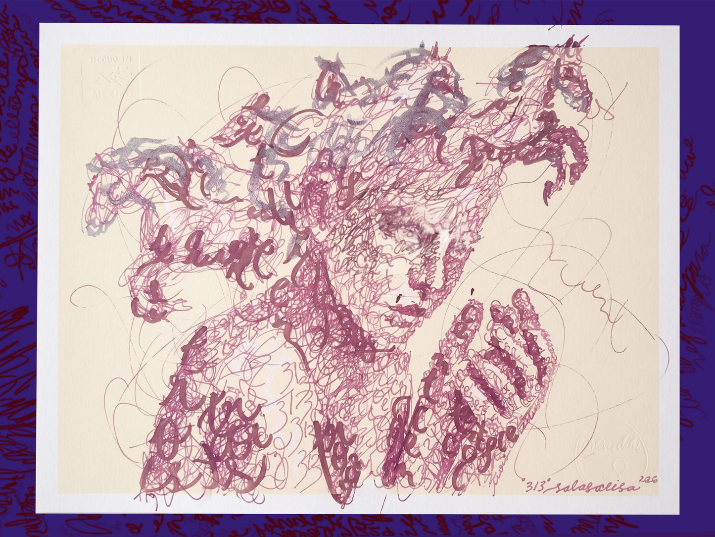 ELISA Salas Ventura — Correspondances #2 — original postcard artwork