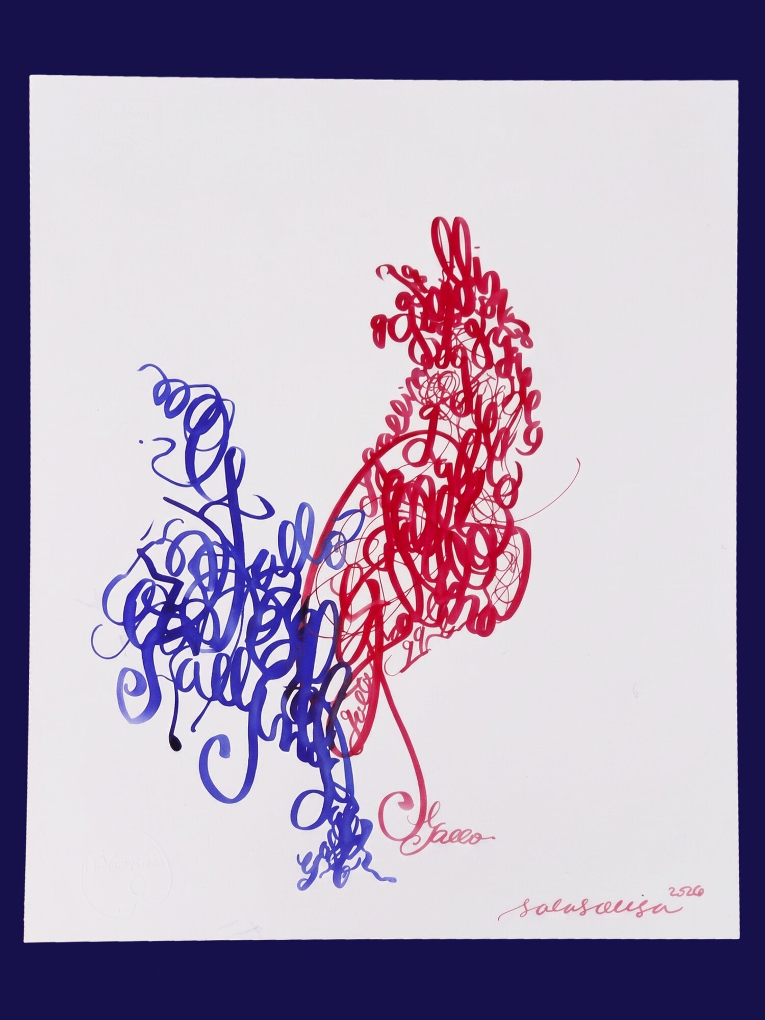 ELISA Salas Ventura — Correspondances #3 — original postcard artwork