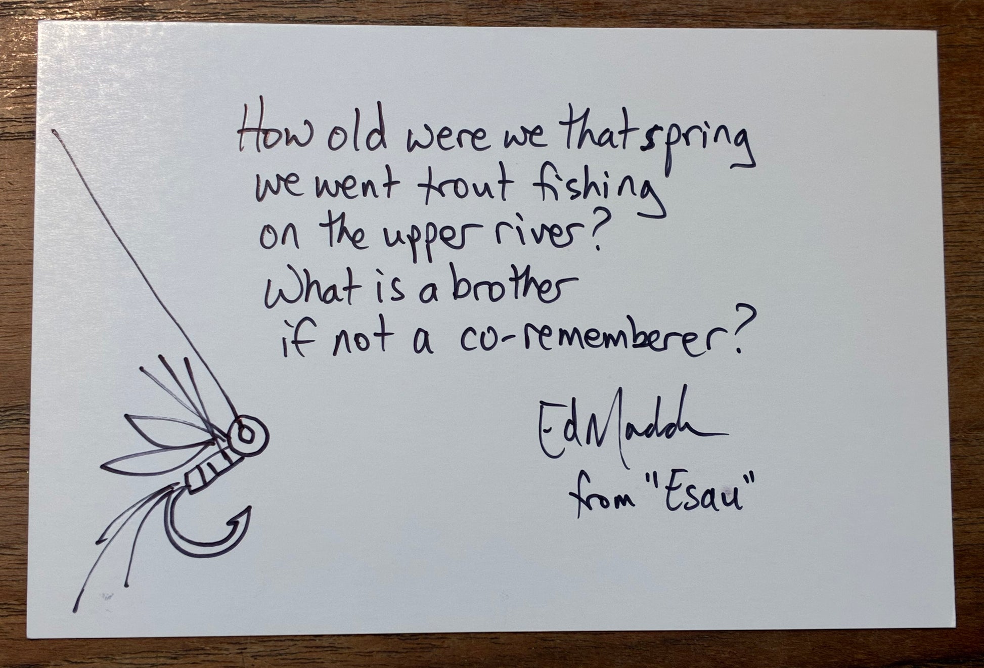 Ed Madden — Correspondances #2 — original postcard artwork