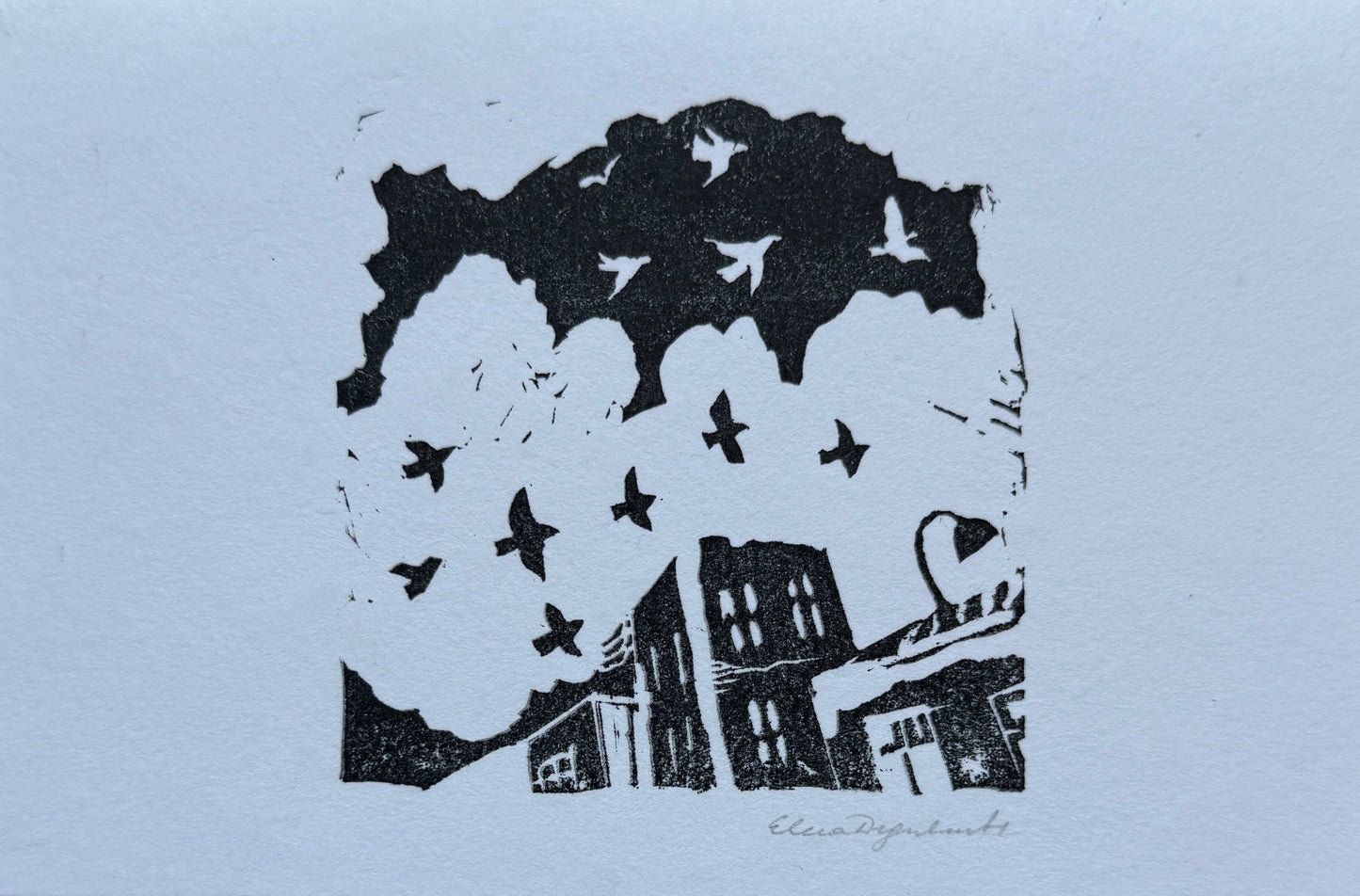 Elena Degenhardt — Correspondances #2 — original postcard artwork