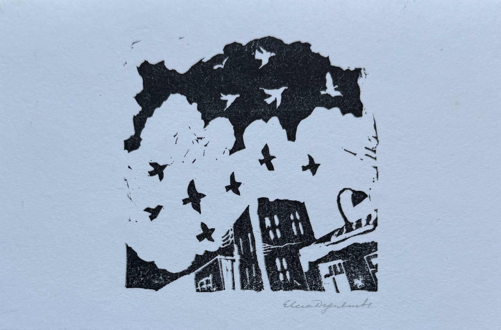 Elena Degenhardt — Correspondances #2 — original postcard artwork
