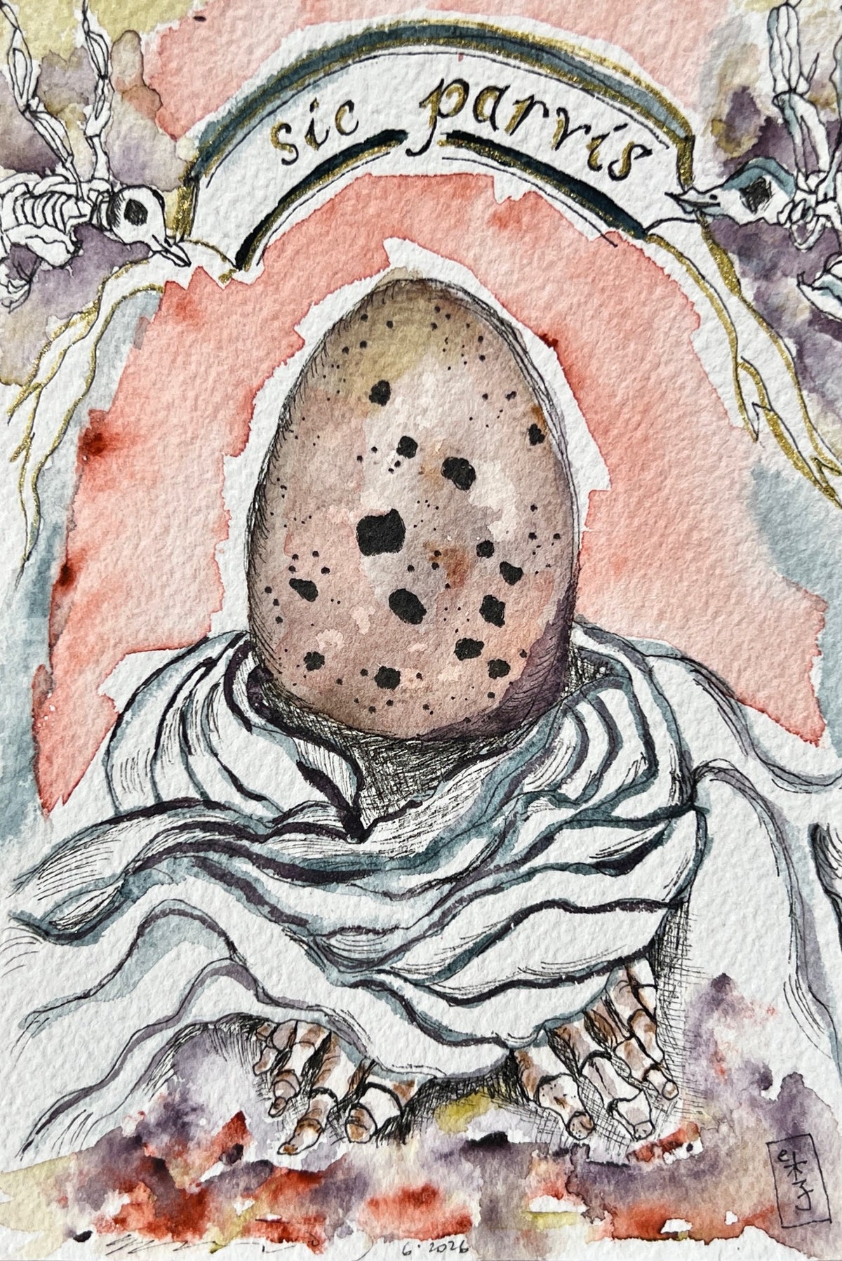 Elizabeth Lee — Correspondances #3 — original postcard artwork