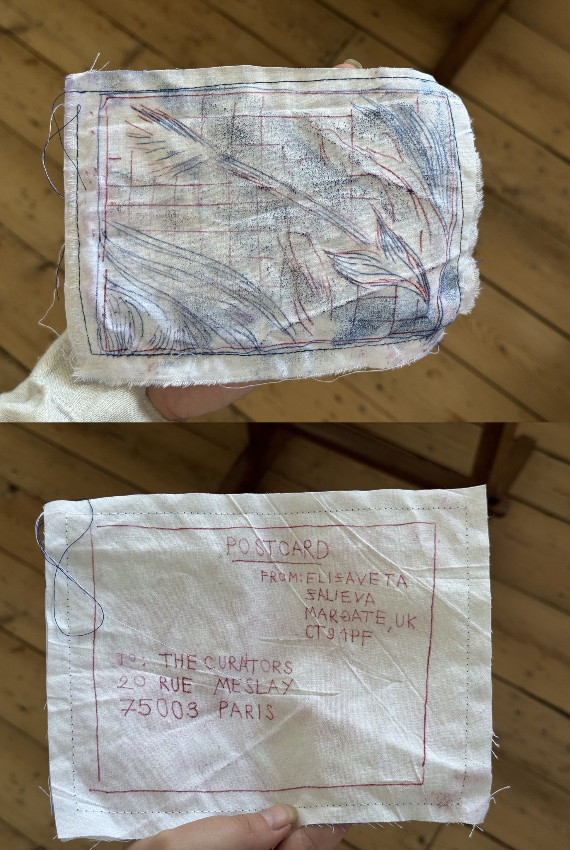 Elizaveta Zalieva — Correspondances #3 — original postcard artwork