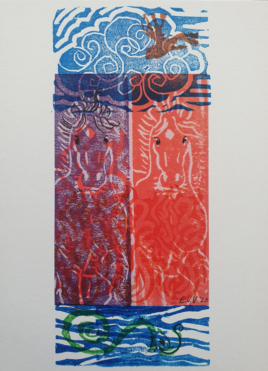 Ellen van Vollenhoven — Correspondances #1 — original postcard artwork