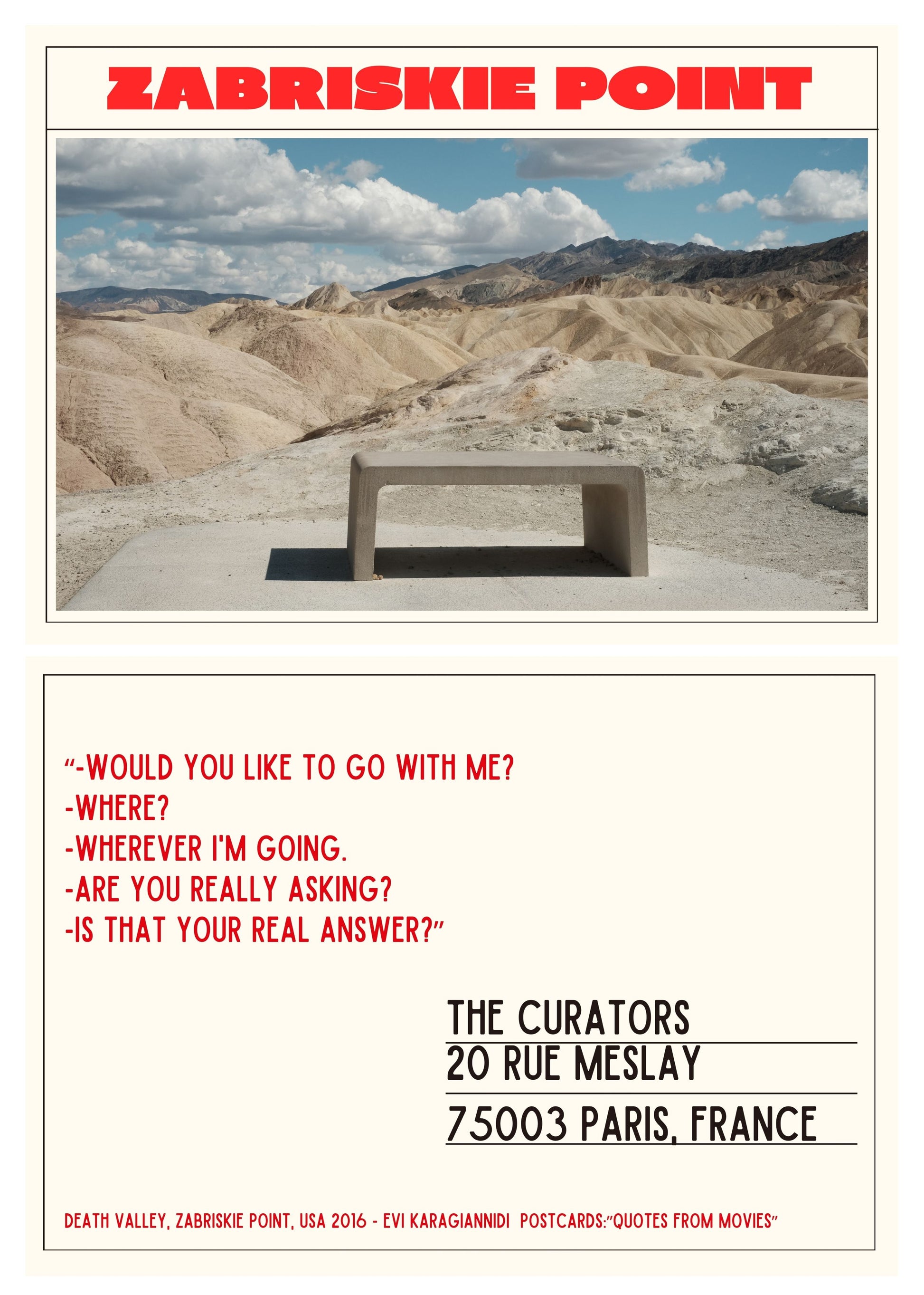 Evi Karagiannidi — Correspondances #3 — original postcard artwork