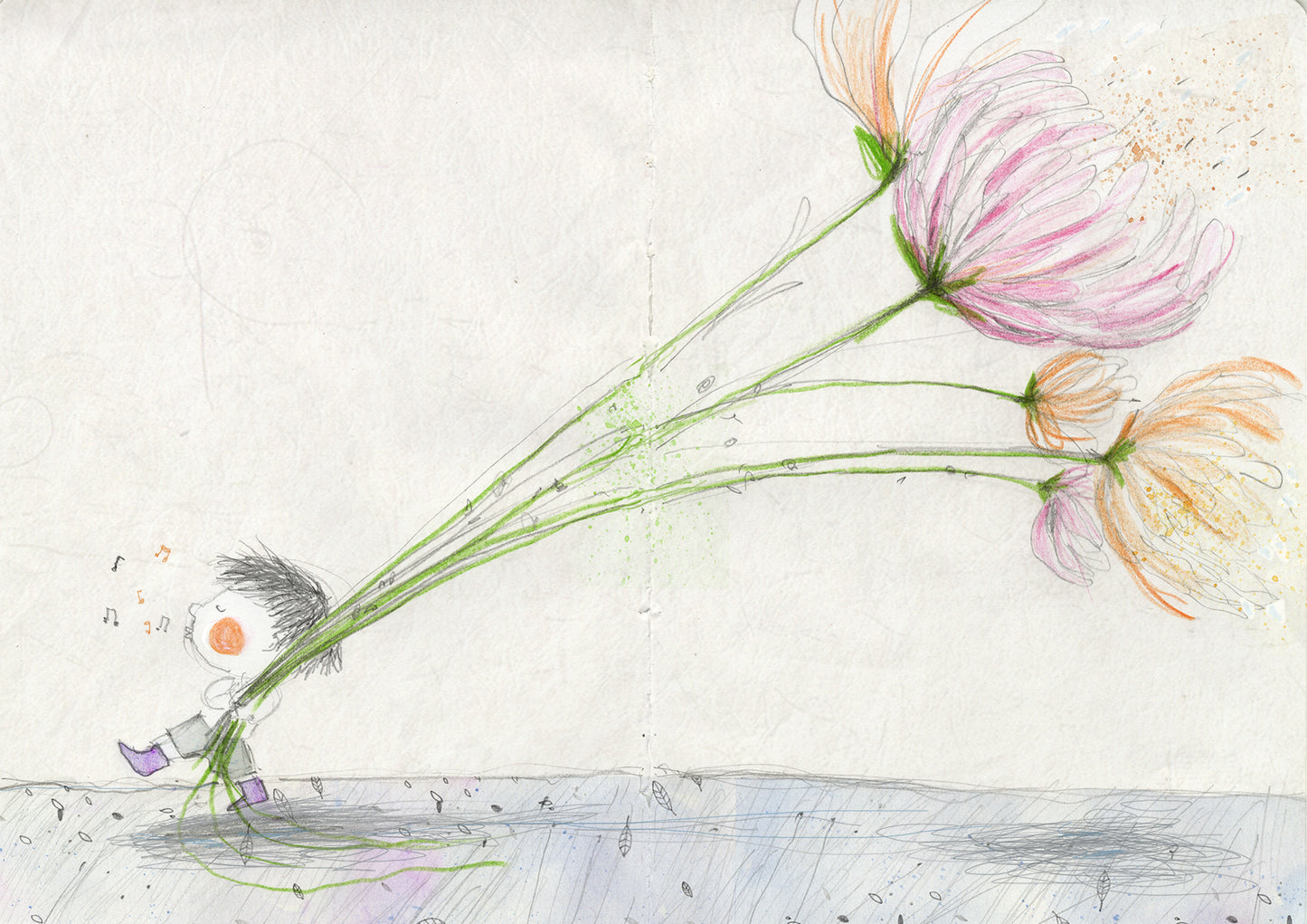 FRANCESCA QUATRARO — Correspondances #3 — original postcard artwork