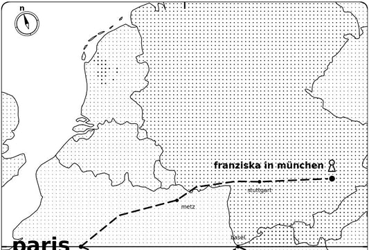Franziska Deecke — Correspondances #1 — original postcard artwork