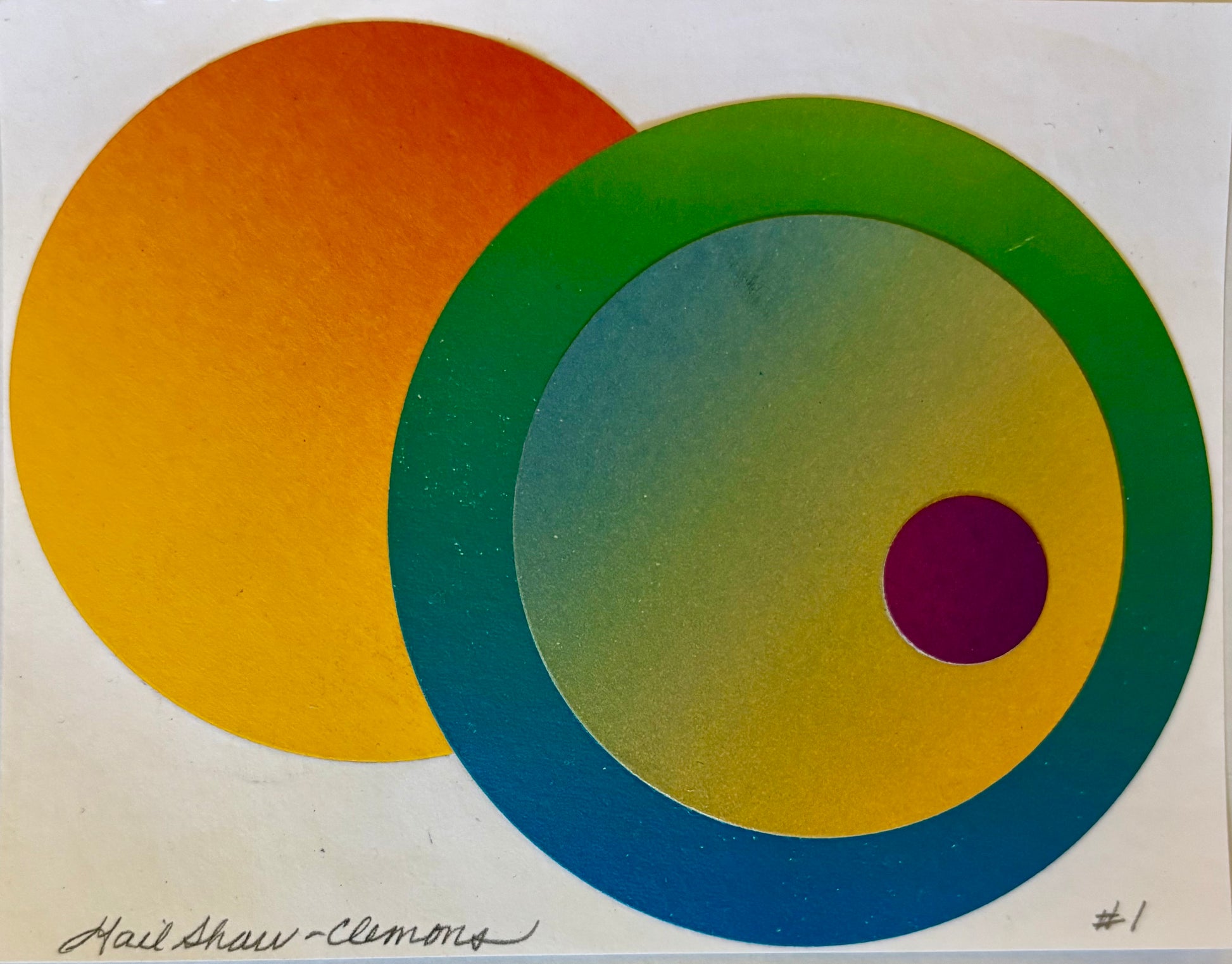 Gail Shaw-Clemons — Correspondances #1 — original postcard artwork