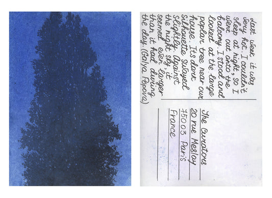 Galya Popova — Correspondances #1 — original postcard artwork