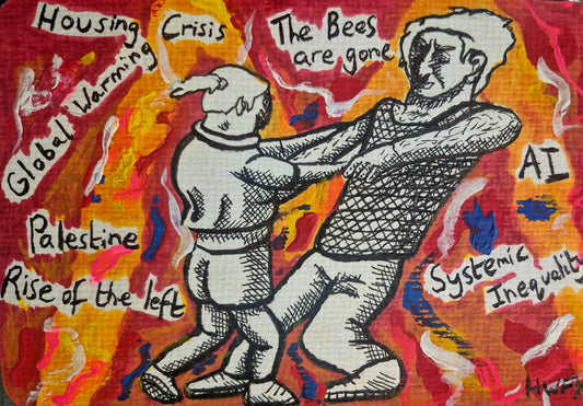 Harry Walsh Foreman — Correspondances #3 — original postcard artwork
