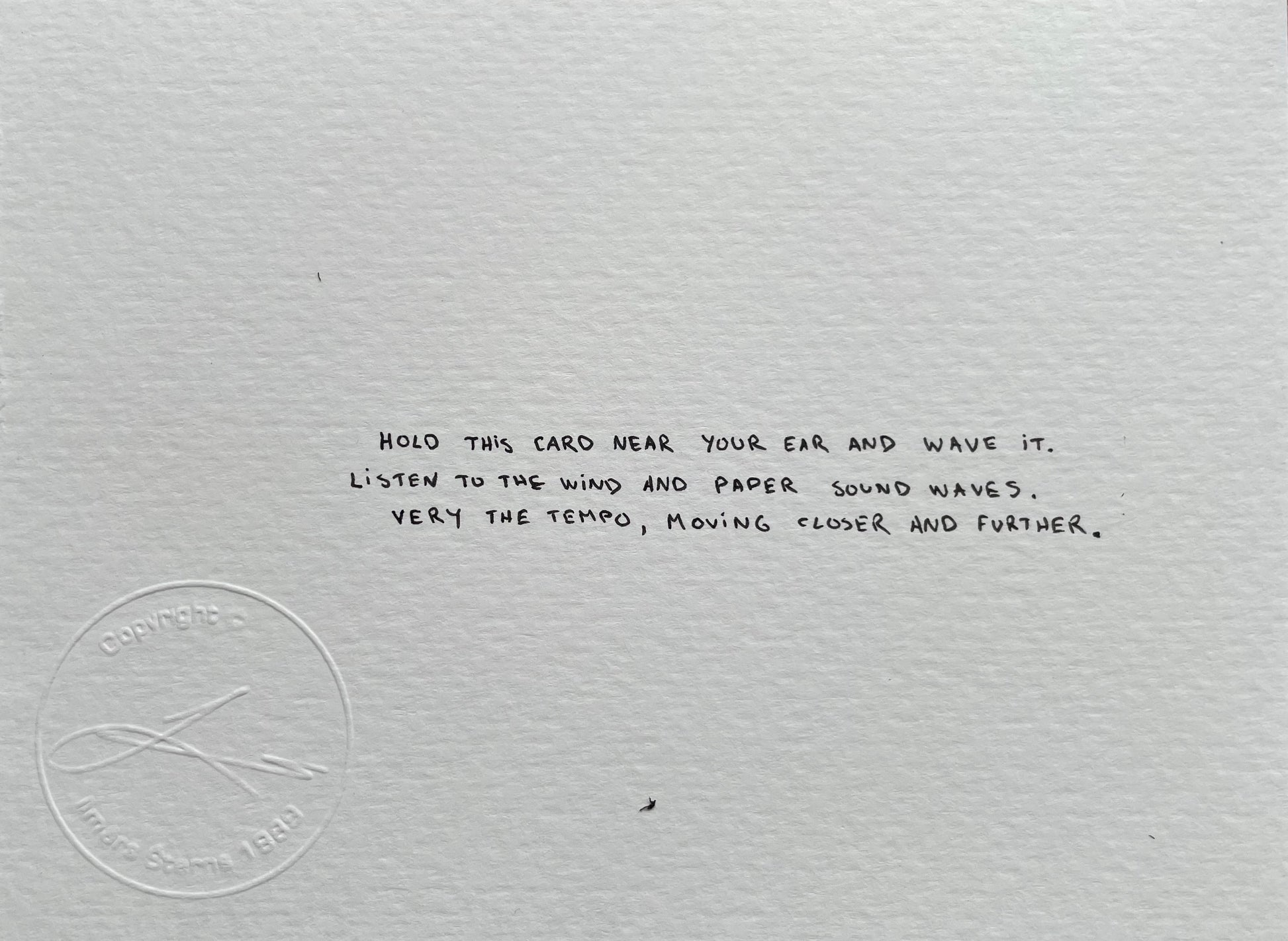 ILMĀRS ŠTERNS — Correspondances #1 — original postcard artwork