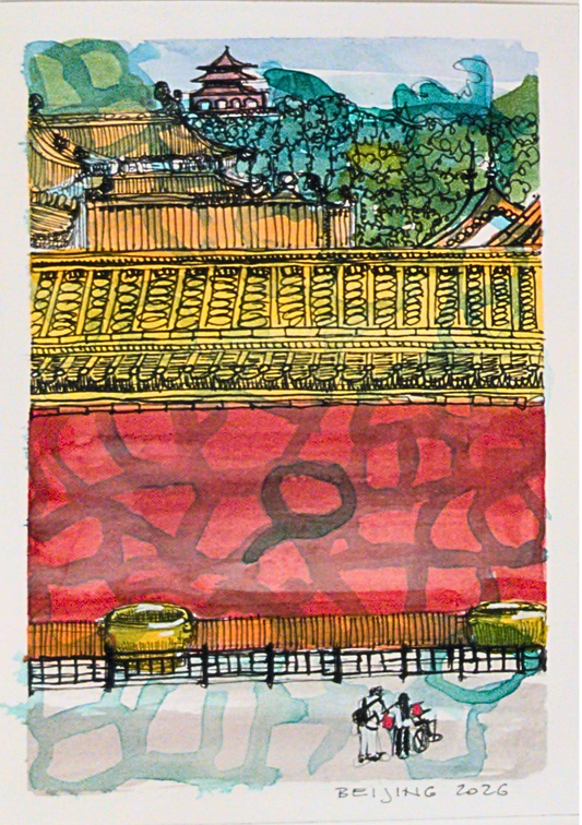 IRENE SCHMALZL — Correspondances #1 — original postcard artwork