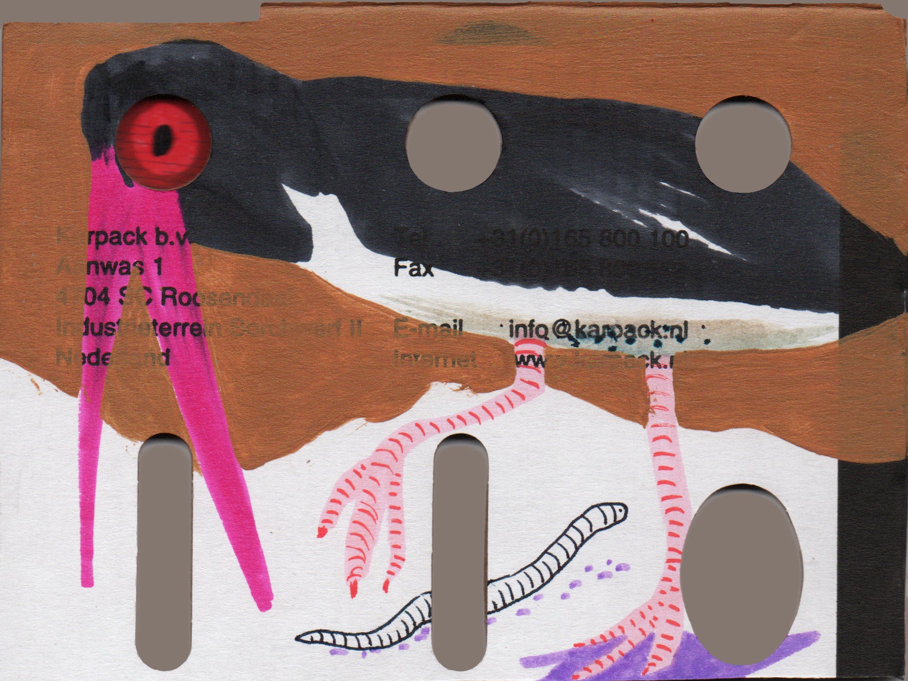 Irene Berra — Correspondances #3 — original postcard artwork