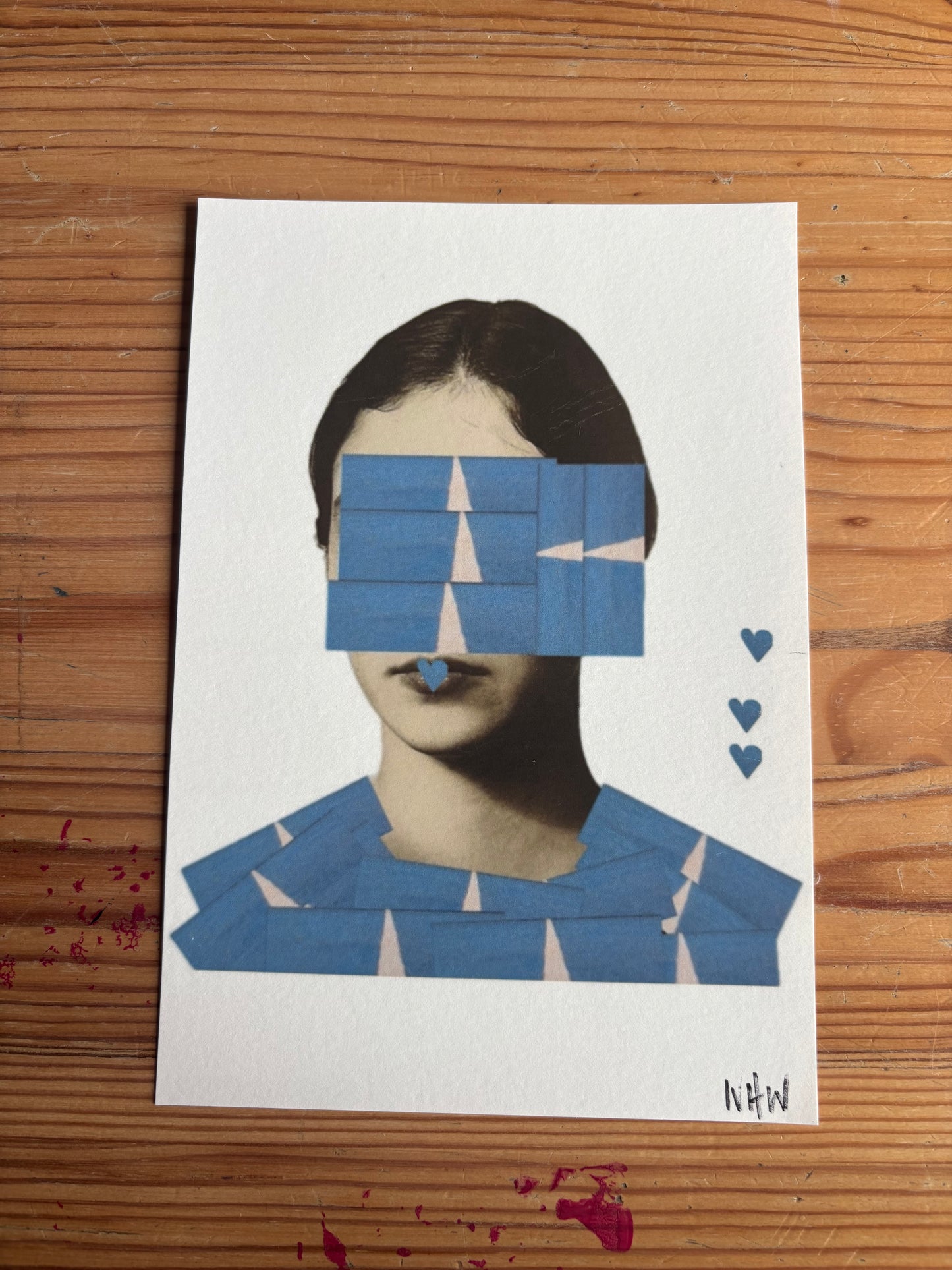 Iris Weaver — Correspondances #1 — original postcard artwork