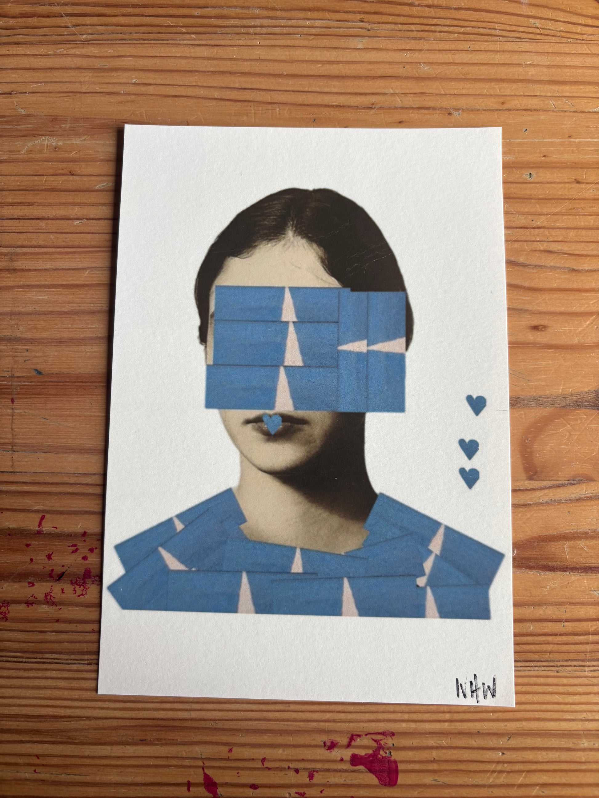 Iris Weaver — Correspondances #1 — original postcard artwork