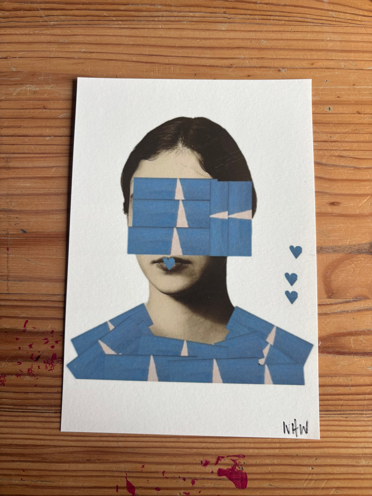 Iris Weaver — Correspondances #1 — original postcard artwork