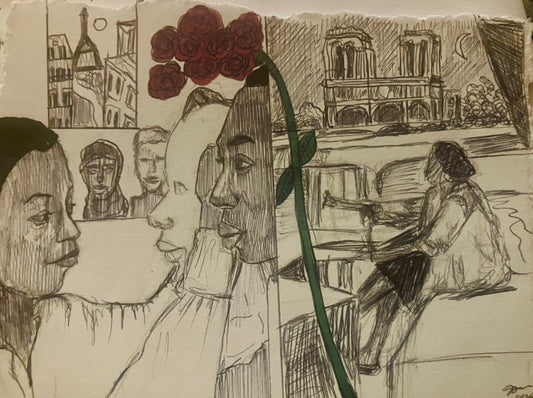 Janyce Denise Glasper — Correspondances #1 — original postcard artwork