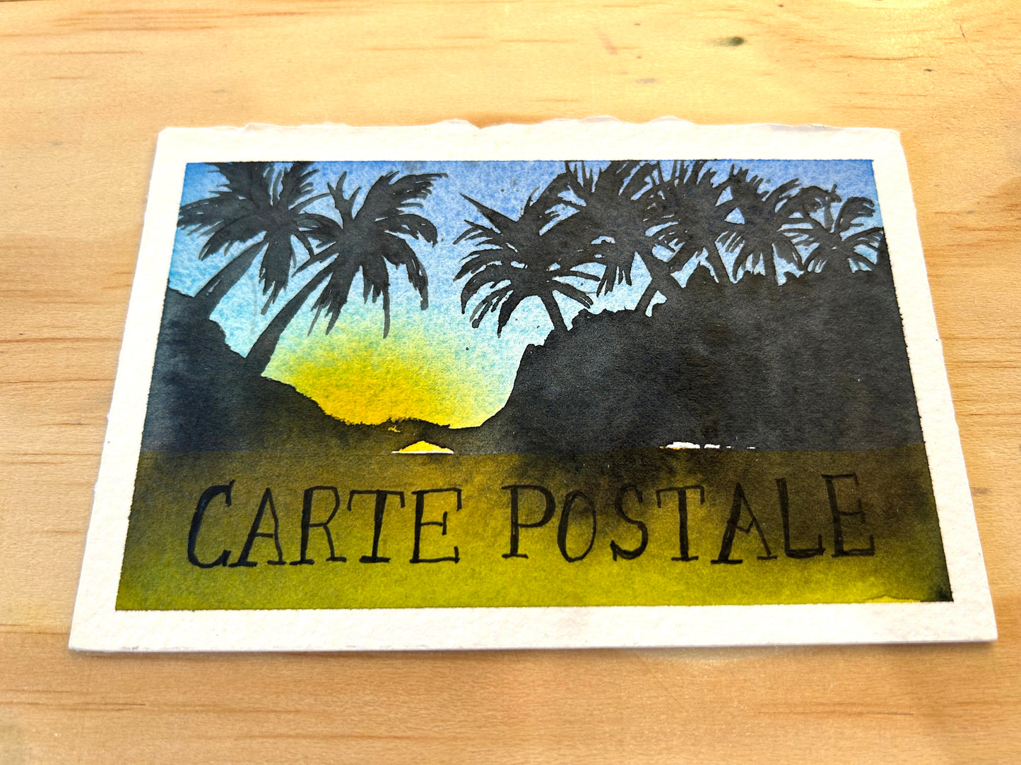 Jean Burman — Correspondances #3 — original postcard artwork
