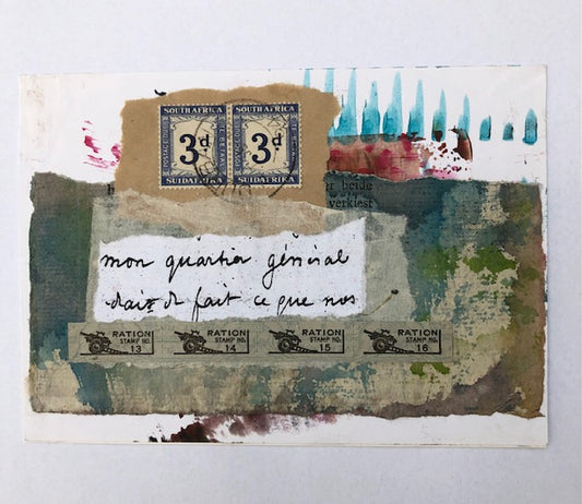 Jette Clover — Correspondances #2 — original postcard artwork